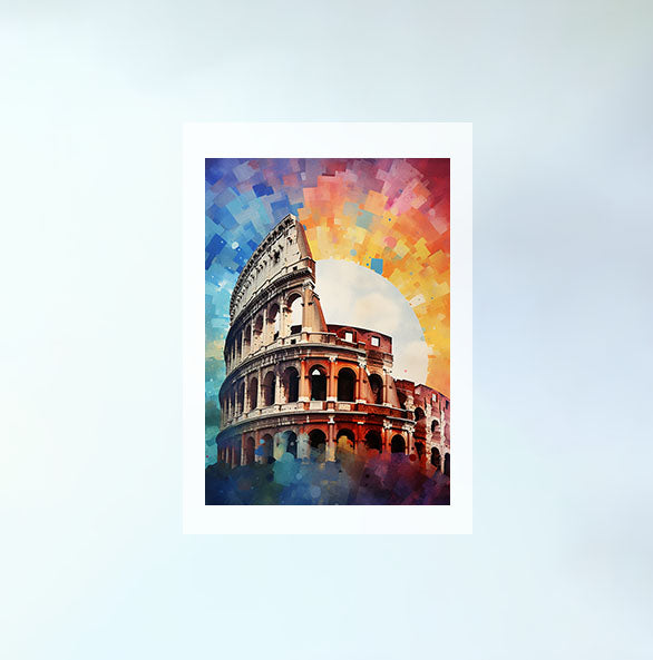 コロッセオのアートポスター原画のみ設置イメージ