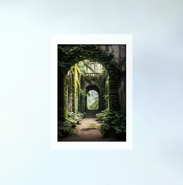 エンチャンテッド アイビー アーチウェイのアートポスター原画のみ設置イメージ