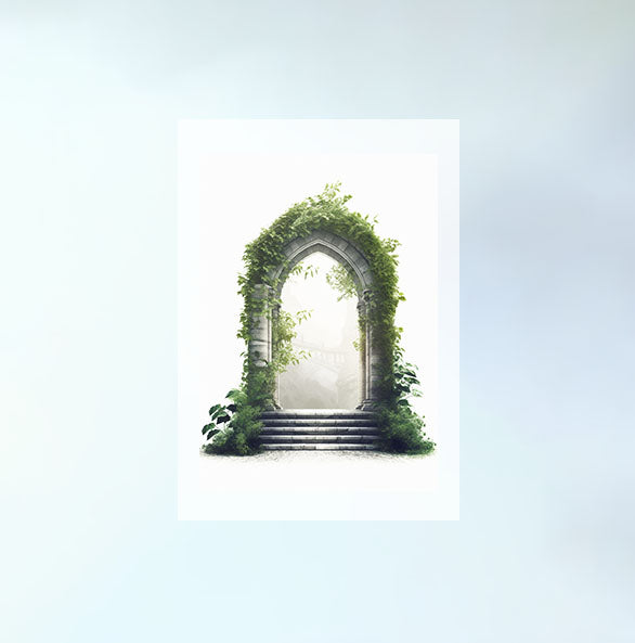 エンチャンテッド アイビー アーチウェイのアートポスター原画のみ設置イメージ