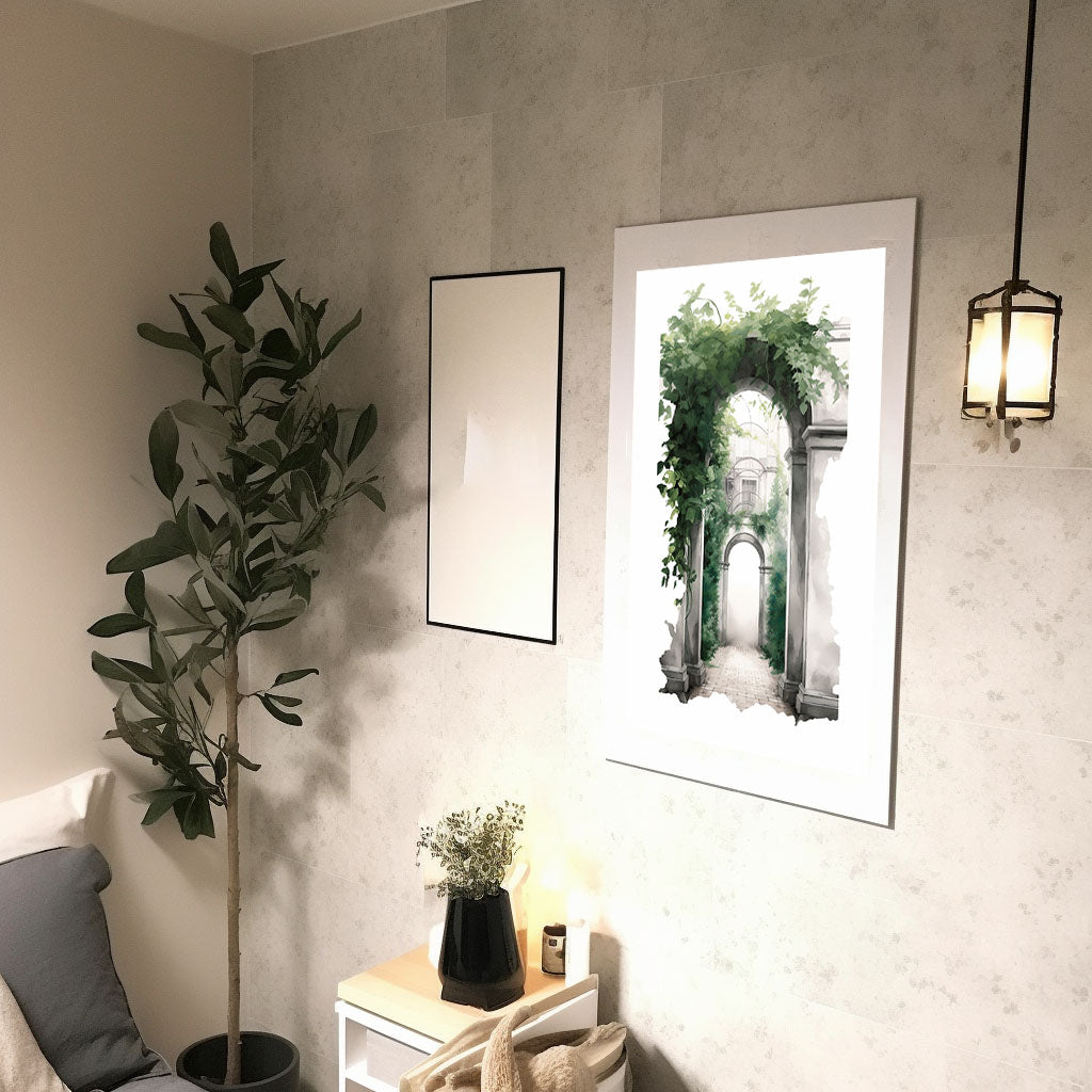 エンチャンテッド アイビー アーチウェイのアートポスター廊下配置イメージ