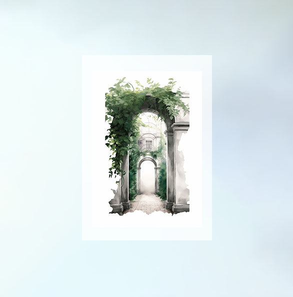 エンチャンテッド アイビー アーチウェイのアートポスター原画のみ設置イメージ
