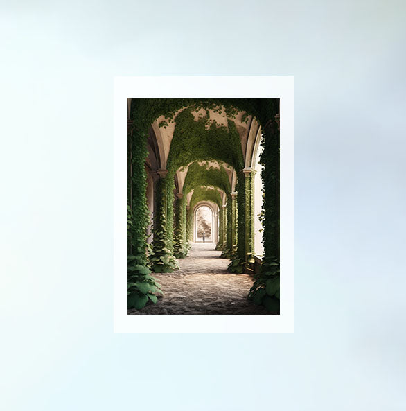 エンチャンテッド アイビー アーチウェイのアートポスター原画のみ設置イメージ