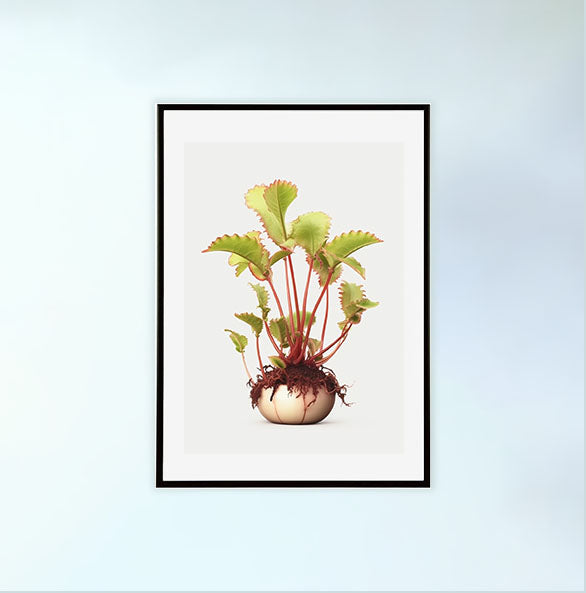 謎に包まれたビーナス・フライトラップのアートポスター黒フレームあり