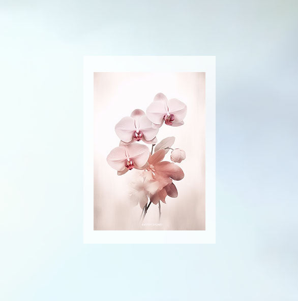 エセアラル・オーキッドのアートポスター原画のみ設置イメージ