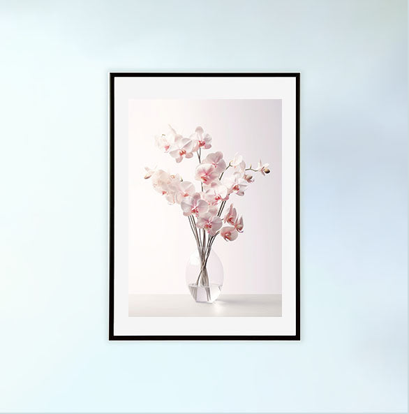 エセアラル・オーキッドのアートポスター黒フレームあり