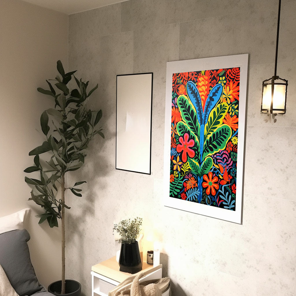 ビカクシダのアートポスター廊下配置イメージ