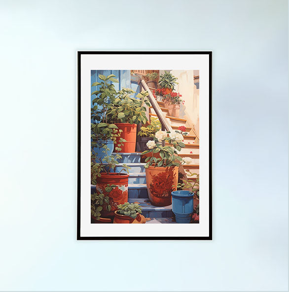 ビカクシダのアートポスター黒フレームあり