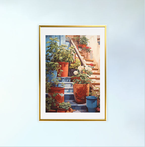 ビカクシダのアートポスター金フレームあり