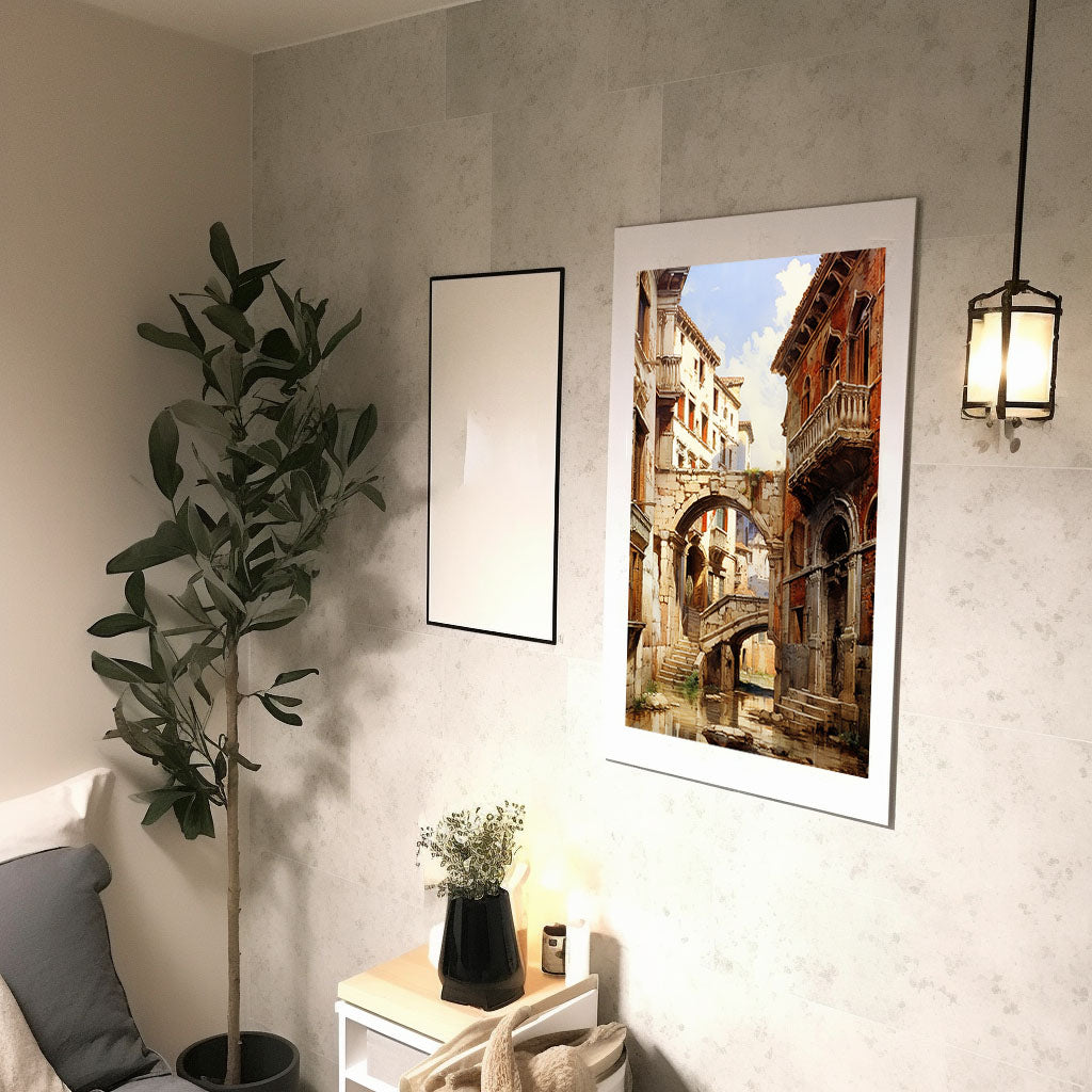 ヨーロッパの建築のアートポスター廊下配置イメージ