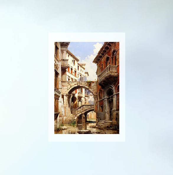 ヨーロッパの建築のアートポスター原画のみ設置イメージ