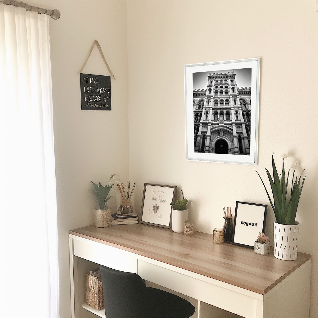 ヨーロッパの建築のアートポスター机配置イメージ