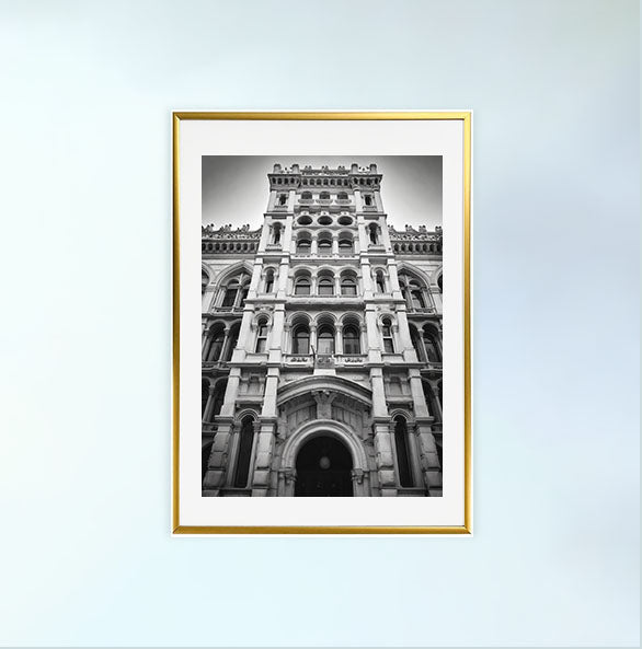 ヨーロッパの建築のアートポスター金フレームあり