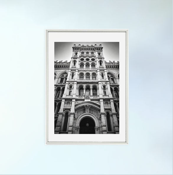 ヨーロッパの建築のアートポスター銀フレームあり