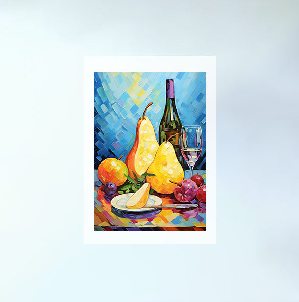 洋梨のアートポスター原画のみ設置イメージ