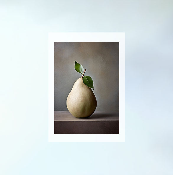 洋梨のアートポスター原画のみ設置イメージ