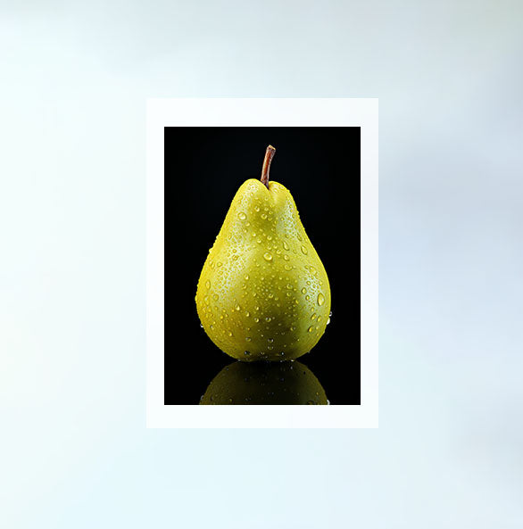 洋梨のアートポスター原画のみ設置イメージ