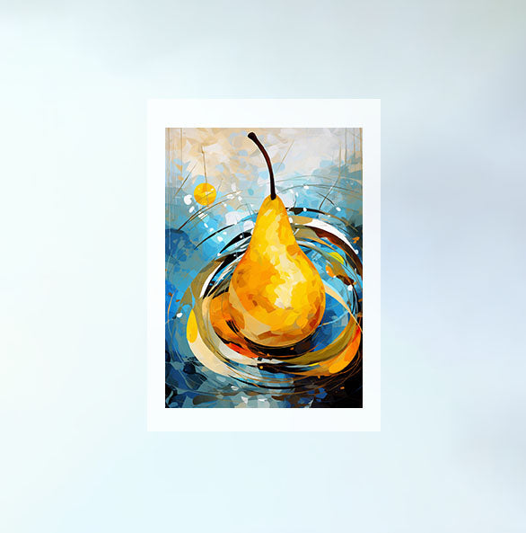 洋梨のアートポスター原画のみ設置イメージ
