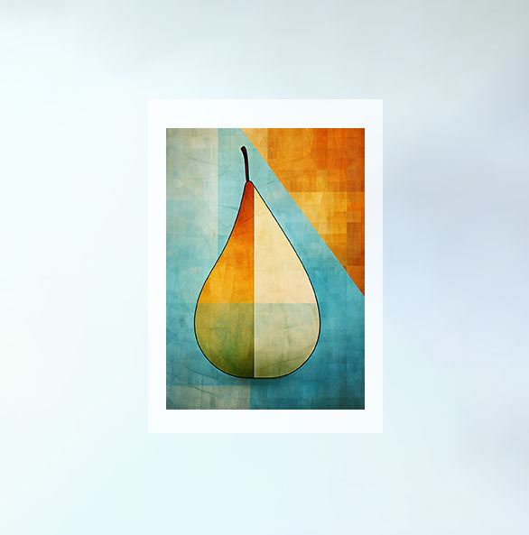 洋梨のアートポスター原画のみ設置イメージ