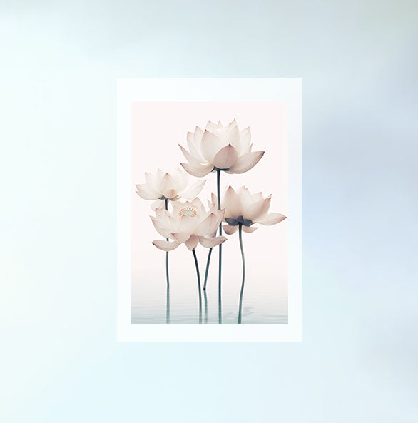 フローティングロータスのアートポスター原画のみ設置イメージ