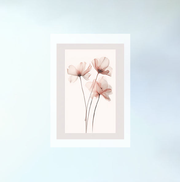 フローラルデリカシーのアートポスター原画のみ設置イメージ