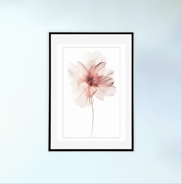 フローラルデリカシーのアートポスター黒フレームあり