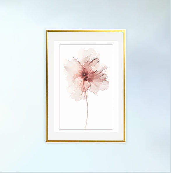 フローラルデリカシーのアートポスター金フレームあり