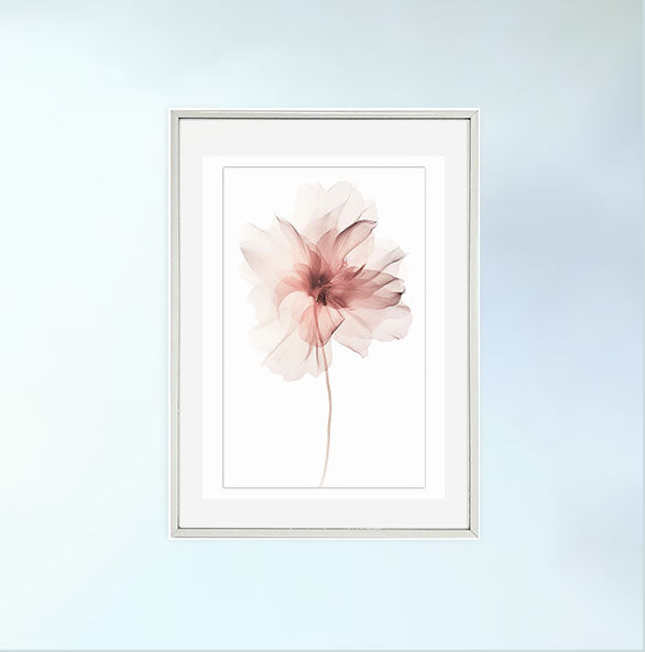 フローラルデリカシーのアートポスター銀フレームあり