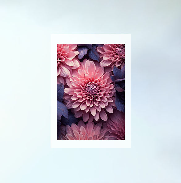 フローラルカレイドスコープのアートポスター原画のみ設置イメージ