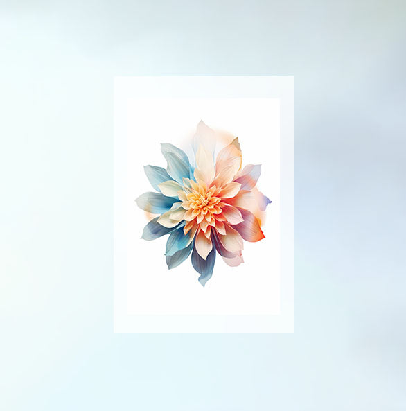 フローラルカレイドスコープのアートポスター原画のみ設置イメージ