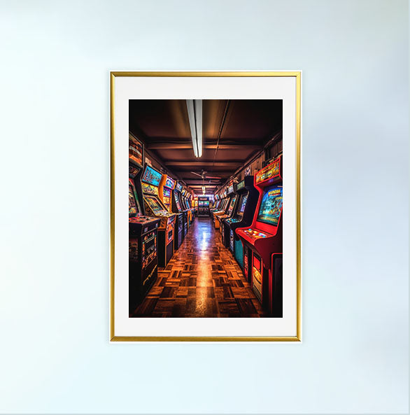 ゲームのキャラクターのアートポスター金フレームあり