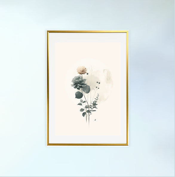 ガーデンセレニティのアートポスター金フレームあり