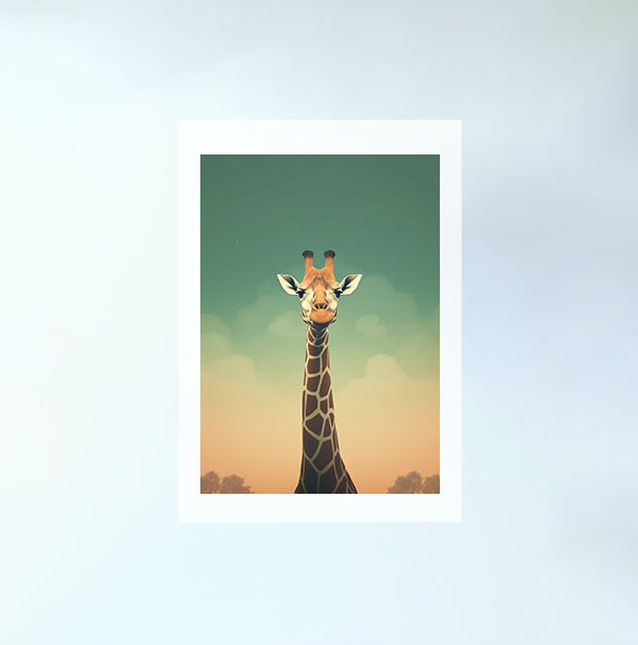 ジェントルキリンのアートポスター原画のみ設置イメージ