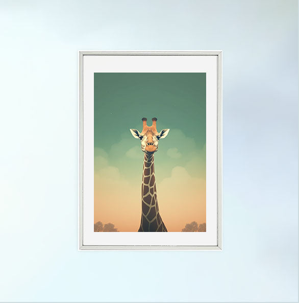 ジェントルキリンのアートポスター銀フレームあり