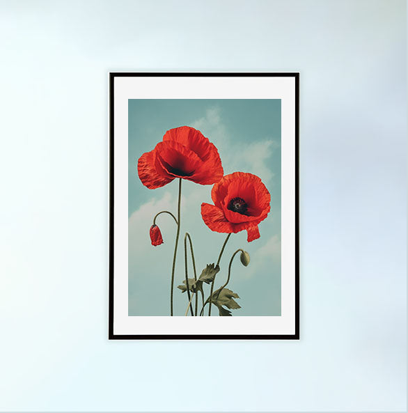 ジオメトリック・ユーフォリアのアートポスター黒フレームあり