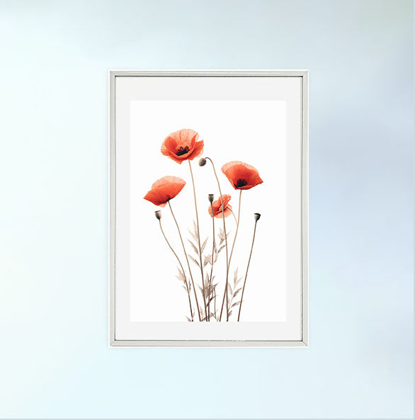 ジオメトリック・ユーフォリアのアートポスター銀フレームあり