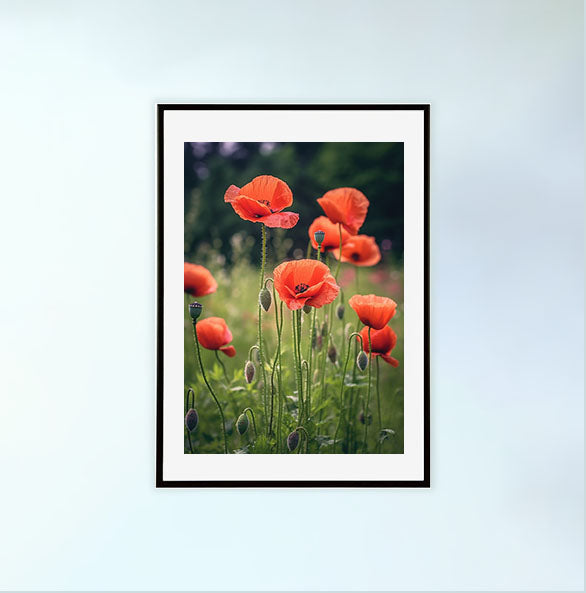 ジオメトリック・ユーフォリアのアートポスター黒フレームあり