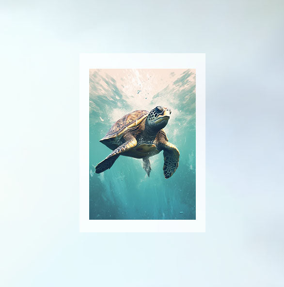 グレースフル スワンのアートポスター原画のみ設置イメージ