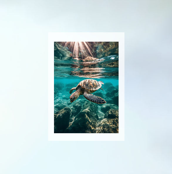 グレースフル スワンのアートポスター原画のみ設置イメージ