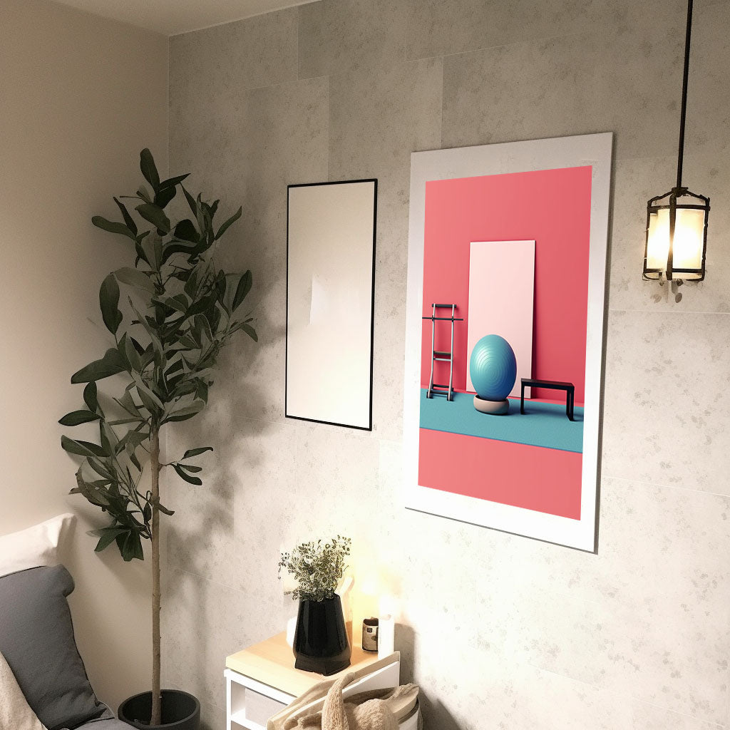 ジムのトレーニングのアートポスター廊下配置イメージ