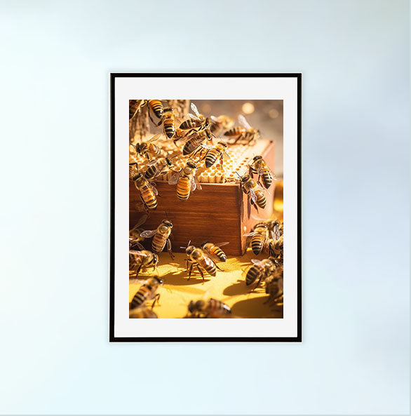 ハーモニアス ビーハイブ(Harmonious Beehiveのアートポスター黒フレームあり
