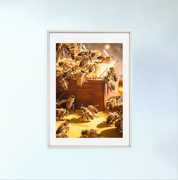 ハーモニアス ビーハイブ(Harmonious Beehiveのアートポスター銀フレームあり