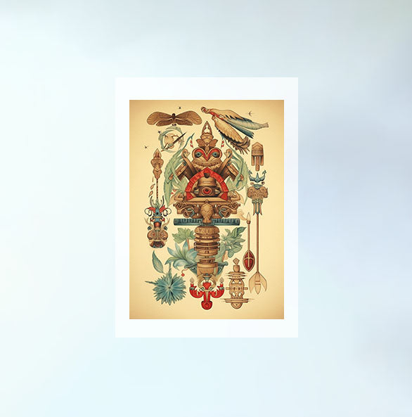 ハワイのアートポスター原画のみ設置イメージ