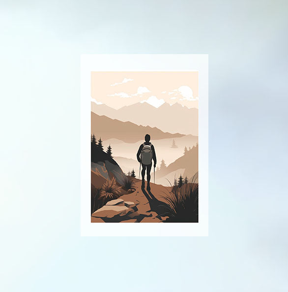 ハイキングの景色のアートポスター原画のみ設置イメージ