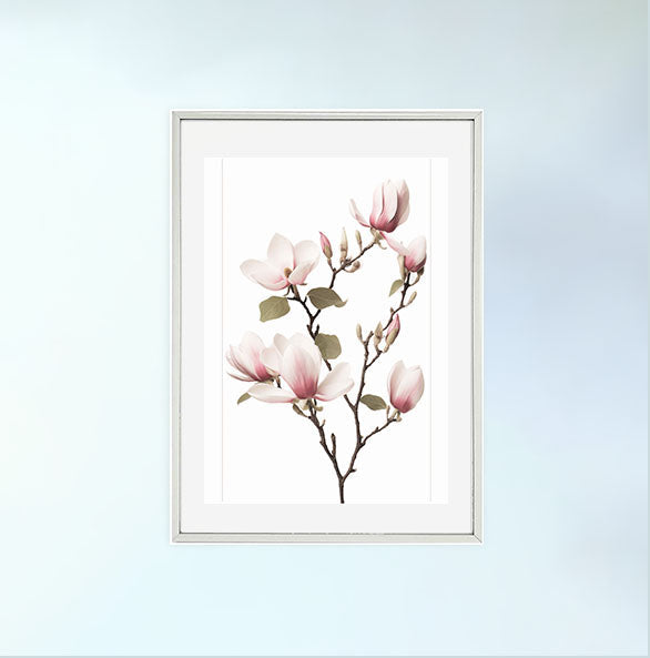 マジェスティックマグノリアのアートポスター銀フレームあり