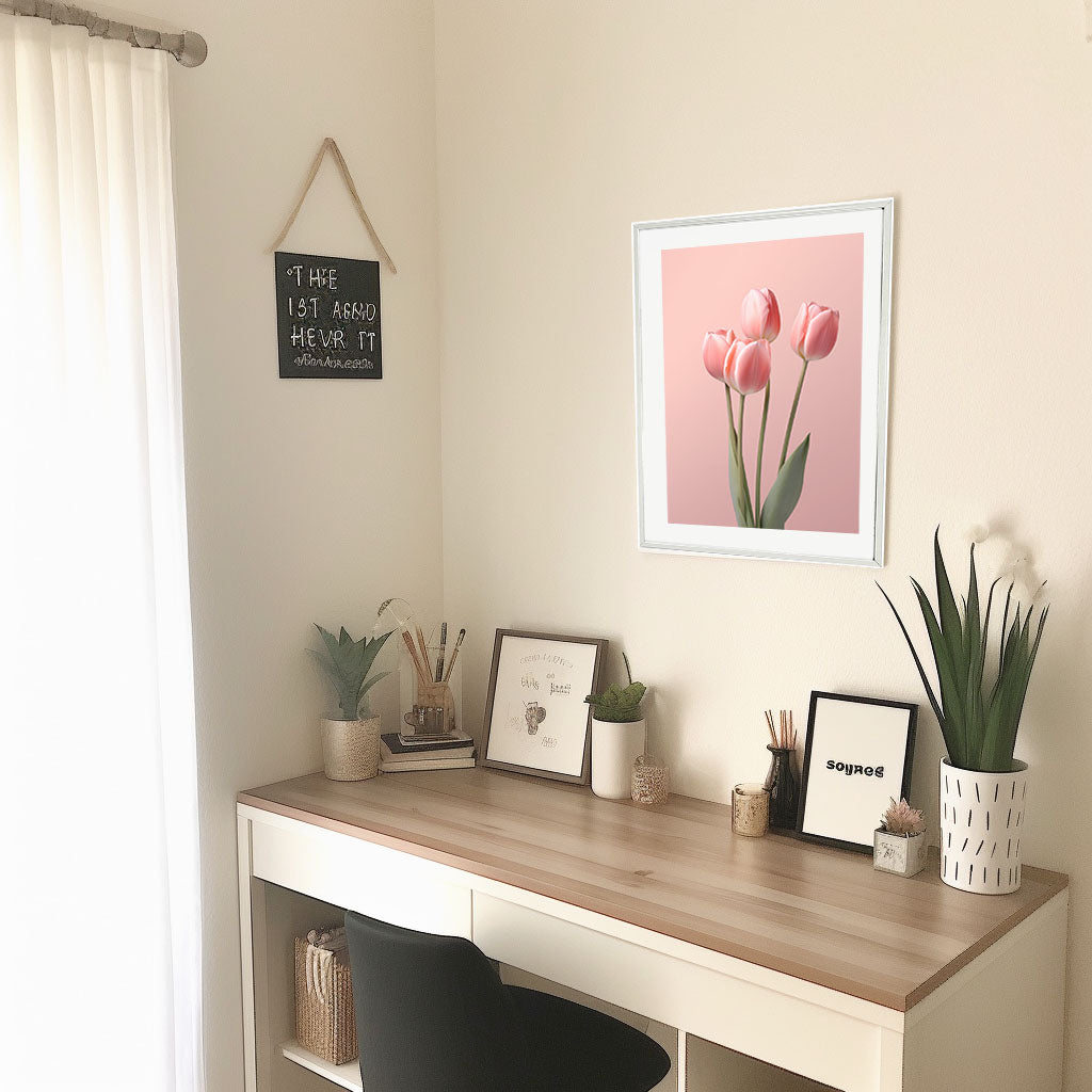 マジェスティックマグノリアのアートポスター机配置イメージ