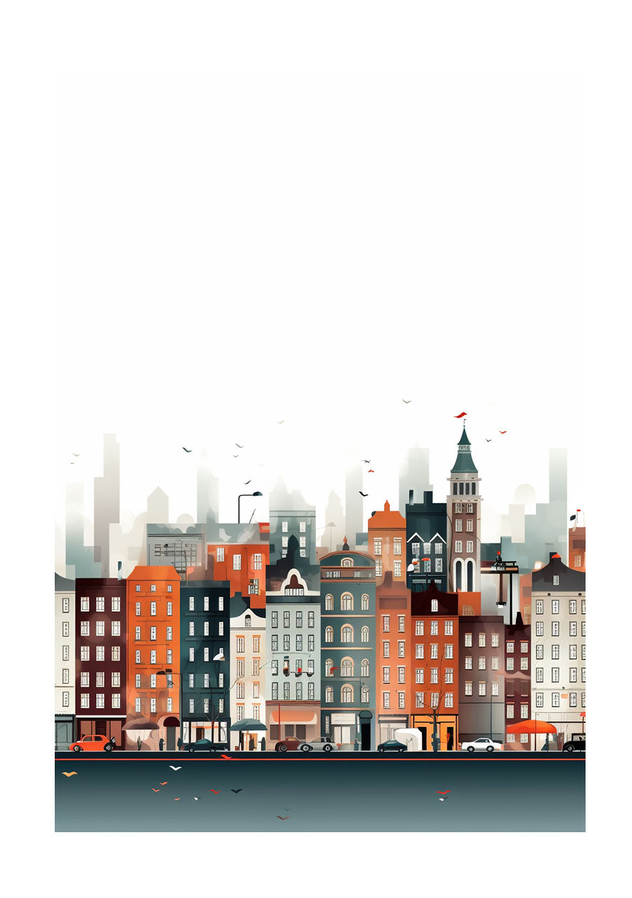 マンハッタンの街並みのアートポスター:Manhattan_Streetscape_1449