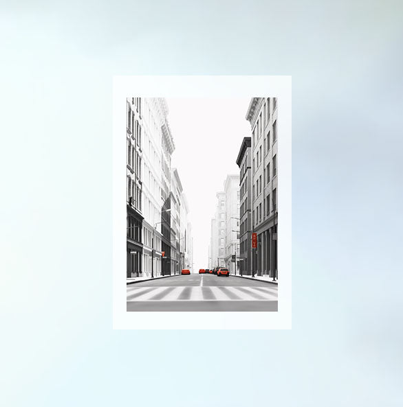 マンハッタンの街並みのアートポスター原画のみ設置イメージ