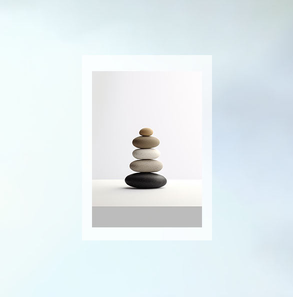 瞑想用禅ストーンズのアートポスター原画のみ設置イメージ