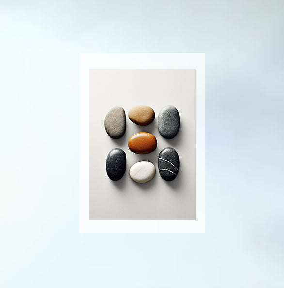 瞑想用禅ストーンズのアートポスター原画のみ設置イメージ