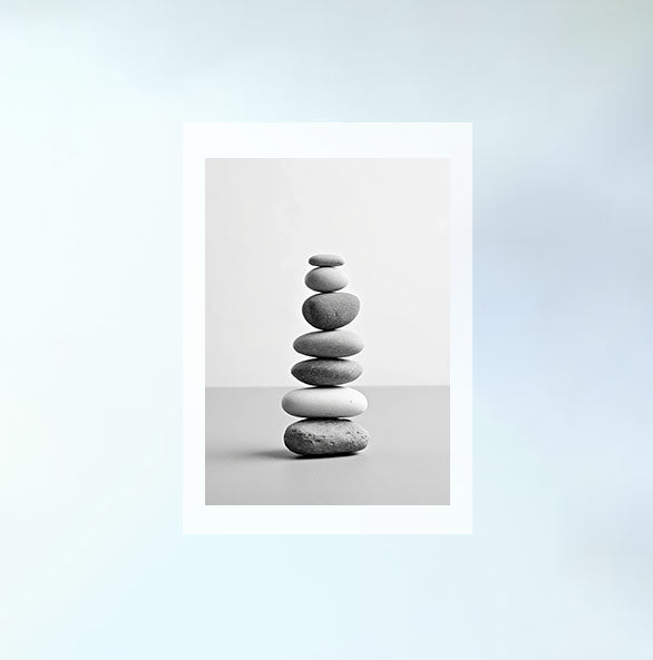 瞑想用禅ストーンズのアートポスター原画のみ設置イメージ